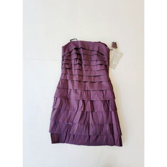 NEW Women Medium Shireen Purple Mini Formal Prom Party Dress Sleeveless - Picture 2 of 7